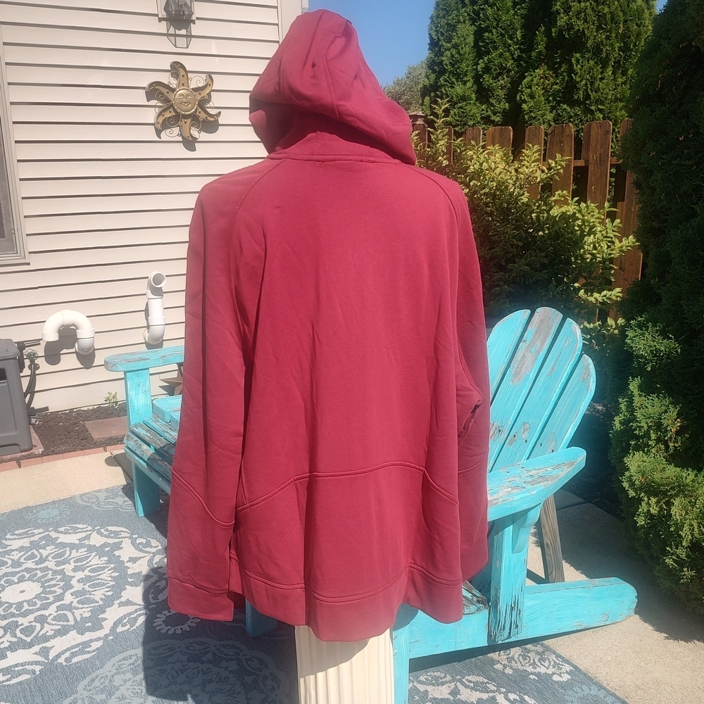 TBY Stylish Men's XXL Burgundy Zip-Up Hoodie NWT - Picture 8 of 10